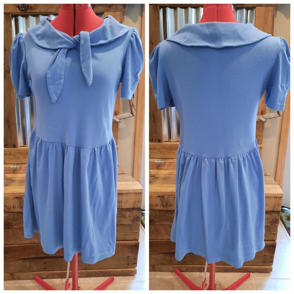 Vtg Y2K girls knit dress sz 14 purple Allison Ann USA